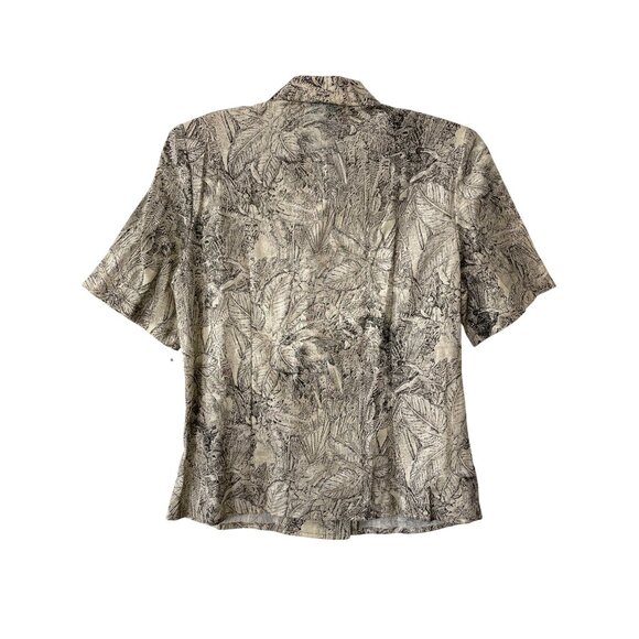 Vintage 90s Lombardi Inc Double Breasted Top Sz 10 Beige Tropical Deadstock NEW - Picture 2 of 6